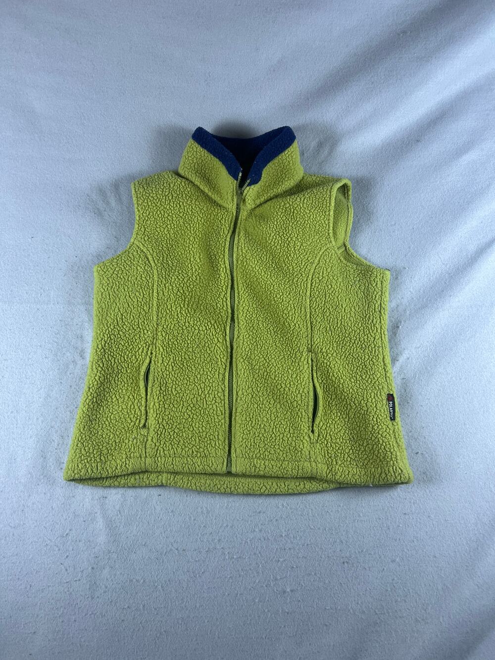 Cabela's Fleece Vest Womens L Green Full Zip Mock Neck Polartec Sherpa Outdoor